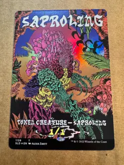 MTG Magic the Gathering Saproling 1139 Secret Lair Drop Borderless Non Foil - Image 1