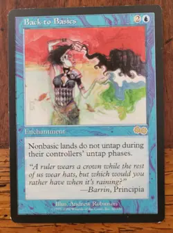 Back to Basics x1 MTG Urza's Saga Magic Light Play LP English - Image 1