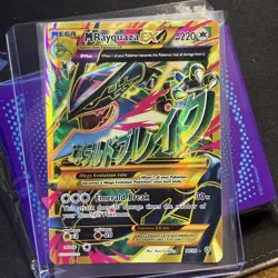 Mega M Rayquaza EX 98/98 XY Ancient Origins Mega Gold Full Art Pokemon Card - Image 1
