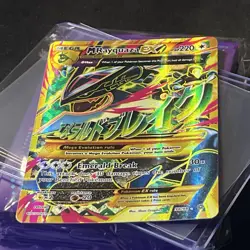 Mega M Rayquaza EX 98/98 XY Ancient Origins Mega Gold Full Art Pokemon Card - Image 3