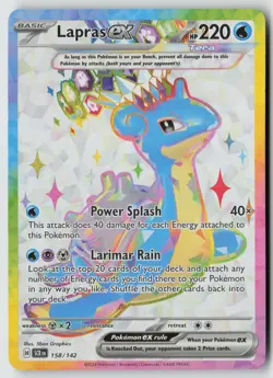 Lapras ex 158/142 Ultra Rare Stellar Crown Pokemon Near Mint - Image 1