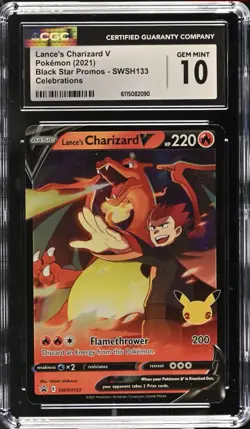 Lance's Charizard V Pokemon (2021) Black Star Promos - SWSH133 CGC 10 Gem Mint - Image 1