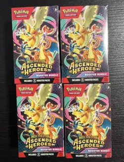 Pokemon Ascended Heroes Booster Bundle LOT OF 4 NEW IN HAND - Image 1