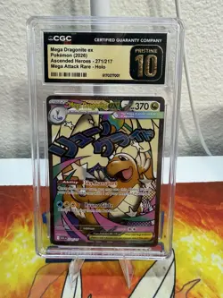 Pokemon Ascended Heroes Mega Dragonite Ex Attack Rate CGC Pristine 10 - Image 1