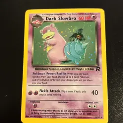 Pokemon TCG Dark Slowbro Team Rocket Set Holo Card 12/82 LP - Image 1