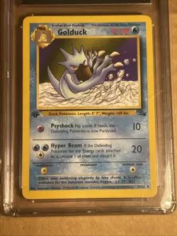 Pokemon CGC 9.5 1ST EDITION GOLDUCK 35/62 - FOSSIL SET - GEM MINT - Image 4