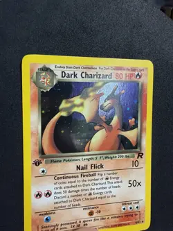 Pokemon TCG Dark Charizard 1st Edition Holo Rare 4/82 LP+ Partial 🌀🔥 - Image 5