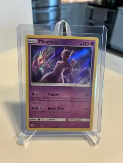 Pokemon TCG Mewtwo 12/18 Detective Pikachu Holo Rare NM - Image 1