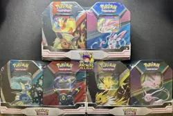 SEALED-EEVEE EVOLUTIONS TINS-UMBREON+FLAREON+SYLVEON+-V HEROS-SHIPPING INCLUDED! - Image 1