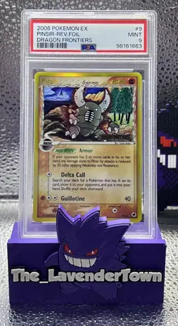 2006 POKEMON EX DRAGON FRONTIERS PINSIR 9/101 REVERSE STAMPED HOLO FOIL PSA 9 - Image 1