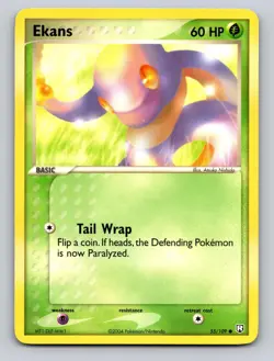 Ekans 55/109 Common Team Rocket Returns Pokemon NM - Image 1
