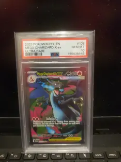 2025 POKEMON PFL EN-PHANTASMAL FLAMES ULTRA RARE #109 MEGA CHARIZARD X EX PSA 10 - Image 2