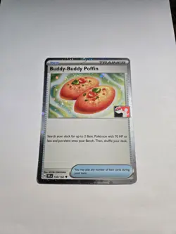 Pokemon TCG Buddy-Buddy Poffin Cosmo Holo Prize Pack 144/162 NM SWIRL - Image 1