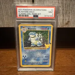 2021 Pokemon Celebrations Blastoise Holo #2 PSA 9 - Image 1