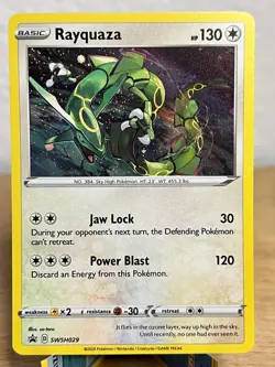 Sword & Shield Promo Rayquaza SWSH029 Holo Promo Pokemon NM/M - Image 1