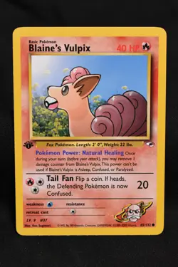 Blaine's Vulpix 1st Edition 65/132 NM Gym Heroes Regular Pokemon TCG Near Mint - Image 1