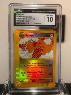 2002 Fearow Pokemon Expedition Reverse Holo 11/165 CGC 10 - Image 1
