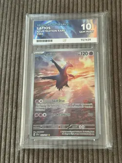 Pokemon Latios 203/191 IR Ace 10 GEM Mint Surging Spark - Image 1