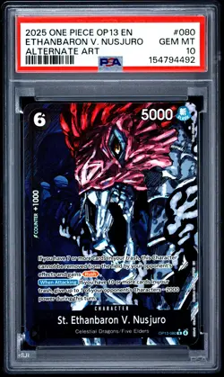 2025 ONE PIECE OP13-CARRYING ON HIS WILL #080 ST. ETHANBARON V. NUSJURO PSA 10 - Image 1