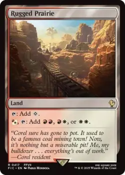 Rugged Prairie (Surge Foil) -Foil Light Play MTG Commander: FINAL FANTASY - Image 1