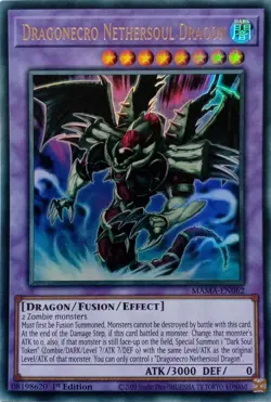 MAMA-EN062 DRAGONECRO NETHERSOUL DRAGON ULTRA RARE 1ST EDITION YuGiOh CARD - Image 1