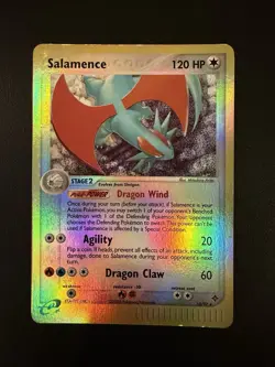 Salamence 10/97 EX Dragon Pokemon Card Reverse Holo Foil Rare LP - Image 1