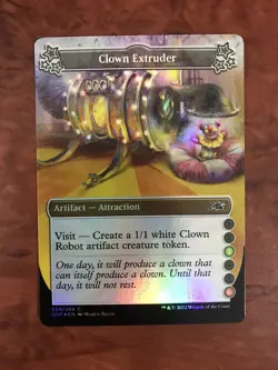 Clown Extruder Foil Extended Borderless MTG Magic the Gathering Card NM Mint UNF - Image 1