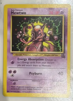 Pokemon TCG Mewtwo Black Star Movie Promo Card 14 2000 NM Vintage WOTC - Image 1