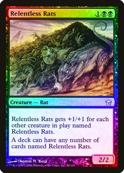 Relentless Rats FOIL Fifth Dawn PLD Black Uncommon MAGIC MTG CARD ABUGames - Image 1
