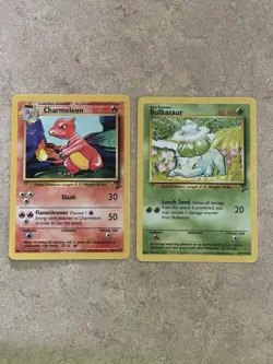 Pokemon Base Set 2 Charmeleon & Bulbasaur 1999 Vintage Cards Lot - Image 1