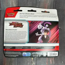 Pokemon TCG Scarlet & Violet Destined Rivals 3 Pack Blister Card Zebstrika - Image 2