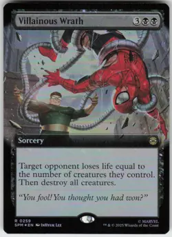 GGC-10 Foil Villainous Wrath (Extended Art) 259 Rare Marvel's Spider-Man NM - Image 1