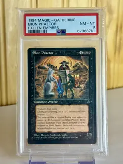 Ebon Praetor 1994 MTG Magic the Gathering Fallen Empires PSA 7 NM - Image 1