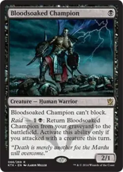 Khans of Tarkir Bloodsoaked Champion - Foil x1 Moderate Play, English Magic Mtg - Image 1