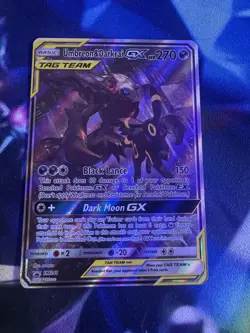 2019 Pokemon Sun & Moon Black Star Promo #SM241 Umbreon & Darkrai GX Tag Team LP - Image 1