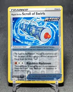 Rapid Strike Scroll Of Swirls Reverse Holo Pokemon TCG Battle Styles 131/163 - Image 1