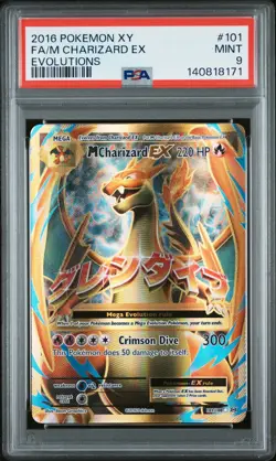 Pokemon Mega M Charizard EX 101/108 Full Art XY Evolutions #101 MINT PSA 9 - Image 1