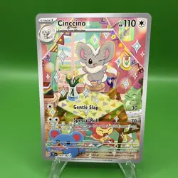 Pokemon TCG Cinccino Illustration Rare Full Art Holo 183/162 SV05 - Image 1