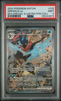 2024 POKEMON SVP EN-SV BLACK STAR PROMO #132 GRENINJA EX PSA 9 - Image 1
