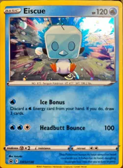 Eiscue SWSH128 Pokemon Sword & Shield Black Star Promo HOLO HD FART SWIRL 🌀💨 - Image 1