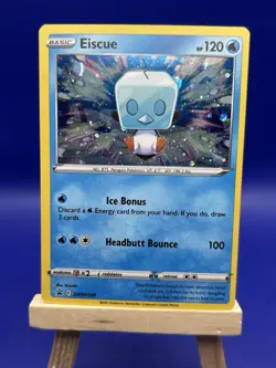 Eiscue SWSH128 Pokemon Sword & Shield Black Star Promo HOLO HD FART SWIRL 🌀💨 - Image 2