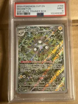 2024 POKEMON SVP EN-SV BLACK STAR PROMO 159 MAGNETON SURGING SPARKS ETB PSA 9 - Image 2