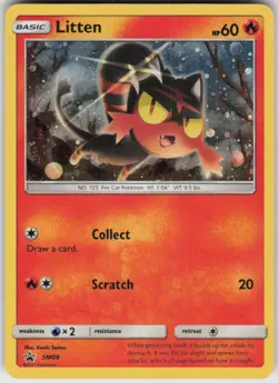 Holo Litten - SM08 Promo Sun & Moon Promo Near Mint - Image 1