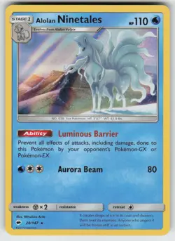 Alolan Ninetales 28/147 Rare Burning Shadows Near Mint - Image 1