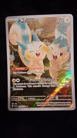Pokemon TCG Pachirisu 208/198 Illustration Rare Scarlet & Violet Base Set Holo - Image 1