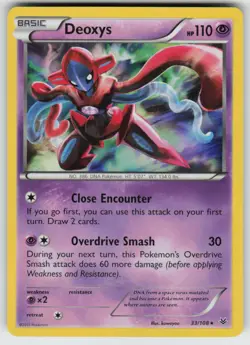 Holo Deoxys 33/108 Rare Roaring Skies Near Mint - Image 1