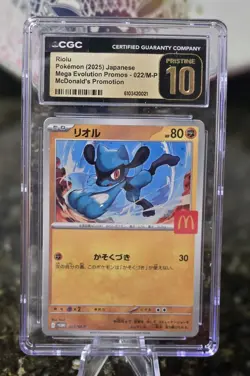 CGC Pristine 10 - Riolu 22 - McDonald's Promotion (Japanese) - Pokemon TCG - Image 1