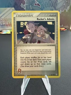 Pokemon Rocket's Admin. Trainer 86/109 Vintage Stamped ex Team Rocket Returns NM - Image 1