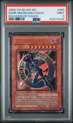 2004 YU-GI-OH! IOC-INVASION OF CHAOS #065 DARK MAGICIAN OF CHAOS PSA 9 - Image 1