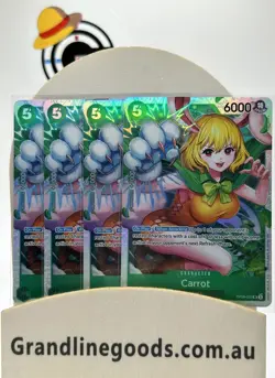 One Piece TCG OP08-023 Carrot Super Rare SR x 4 Playset Two Legends English - Image 1